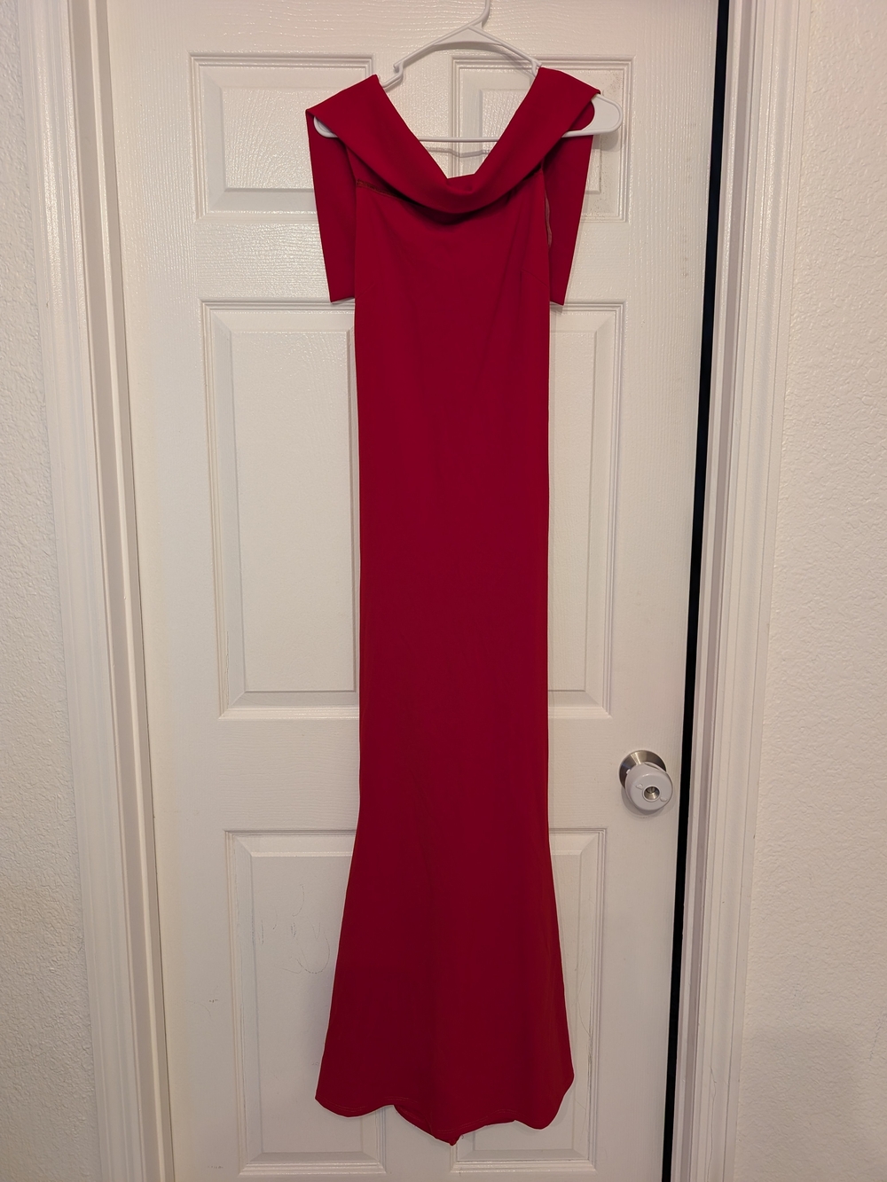 Fashion Nova Red Off-Shoulder Maxi Dress
